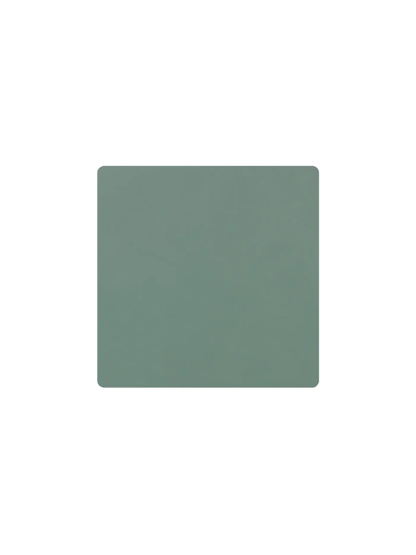 LIND DNA | Leder-Untersetzer eckig 10x10cm Olive Green | hellgrün